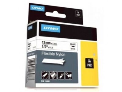Dymo Rhino Tape 12mm Flexible Nylon black on white