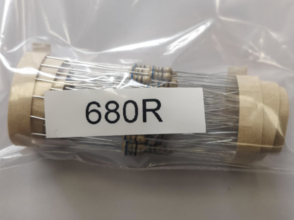 Resistor 680R 1/4W 100tk