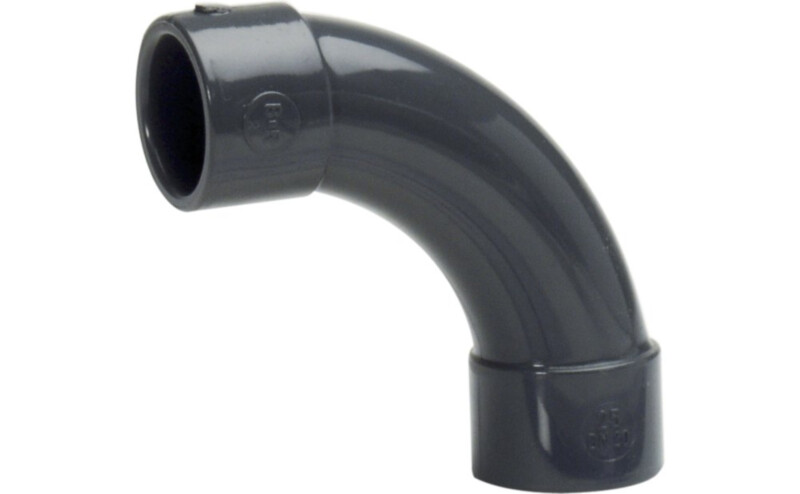 Pipe 25mm 90° bend, ABS (10pcs)