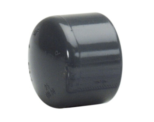 Pipe 25mm end cap, ABS (10pcs)