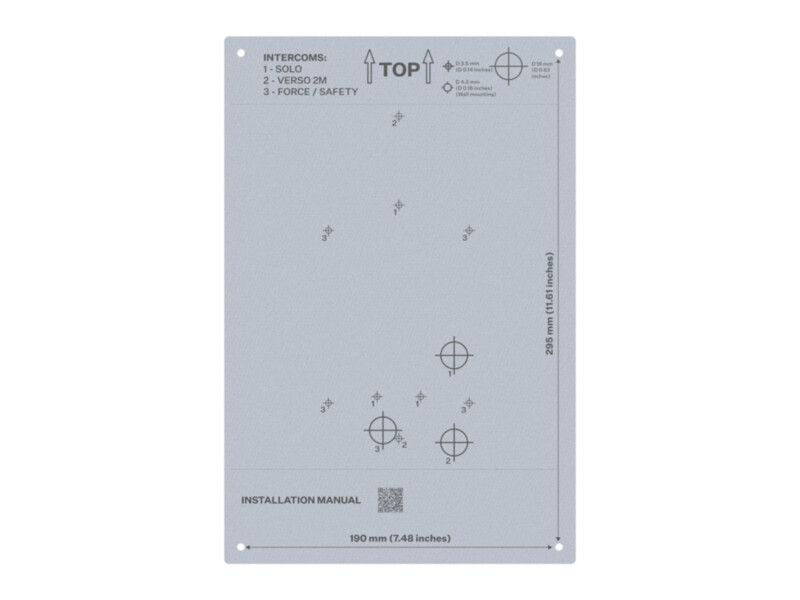 2N Retrofit intercom cover plate, small, surface mounting