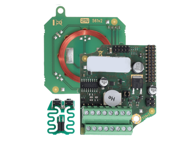 2N IP 13.56MHz smart card reader NFC ready (suitable for IP Force only) it includes Wiegand interface, 2 logical inputs, 1 relay, 1 active output and Tamper switch