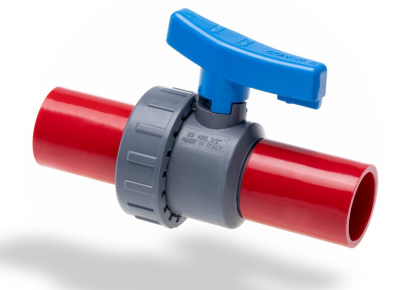One way inline ball valve