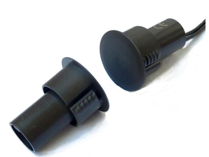Sentek recessed contact Ø19mm, brown