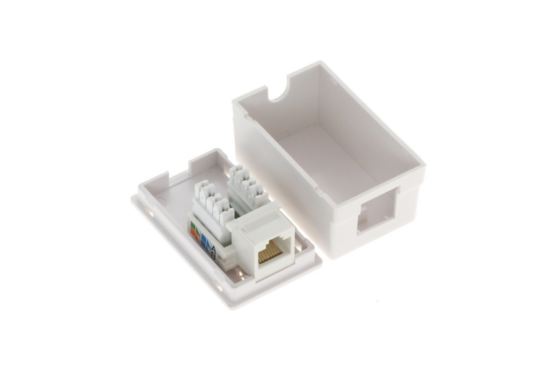 CAT5e single socket surface mount