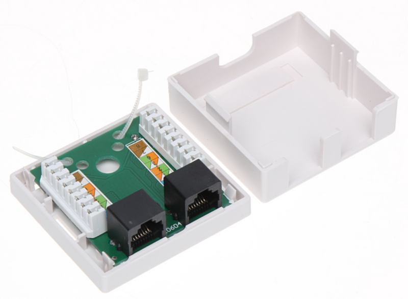 CAT5e double socket surface mount