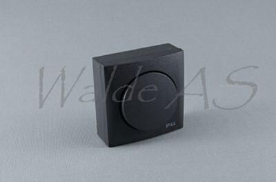 Berker door open button IP44 surface or flush mount black