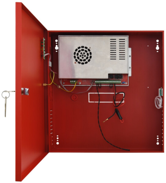 Pulsar power supply 27.6V | 10A | EN54-4 | 2x17Ah | 385 x 402 x 88+8 mm