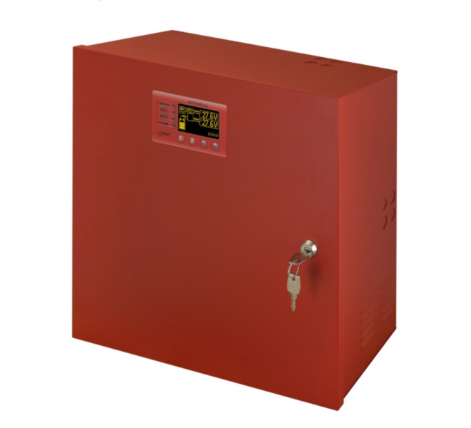 Pulsar power supply 27.6V | 10A | EN54-4 | 2x40Ah | LCD Display | 420 x 407 x 178+8 mm