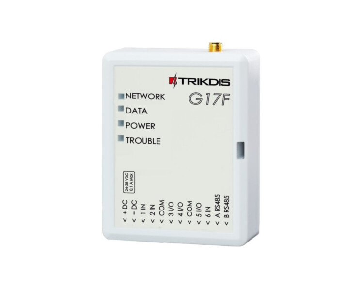 Trikdis G17F cellular communicator for fire panels | 4G LTE | EN 54-21 | 3 inputs + 3 I/O