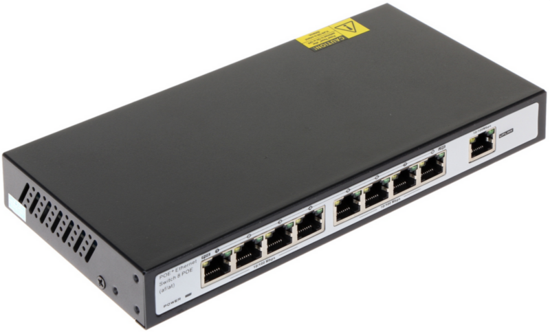 GTX PoE switch | black | 8 × PoE + uplink, 120 W