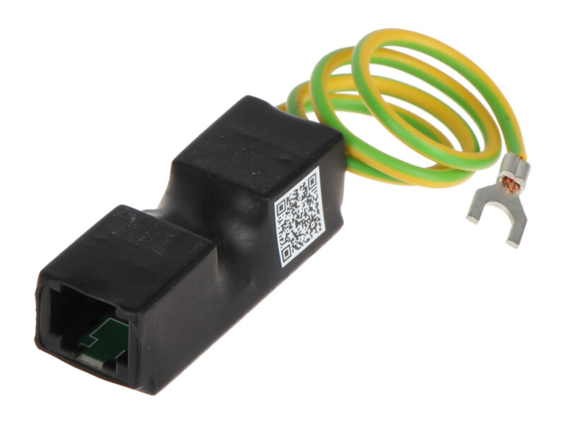 ATTE Ethernet surge protector | black | RJ45, 10/100/1000 Mb/s, PoE
