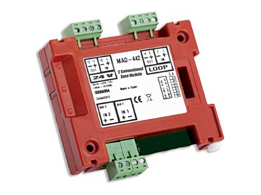 Detnov MAD-442-I conventional zone module | addressable | 2 conventional zones | with isolator | EN 54-18 / EN 54-17