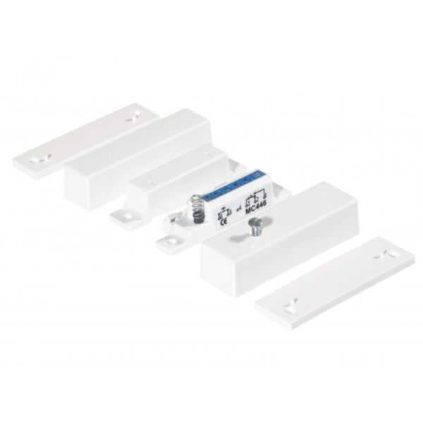 Alarmtech Magn.contact,SPDT,6 screw terminals with wire guard, tamper protection, white.Grade 2