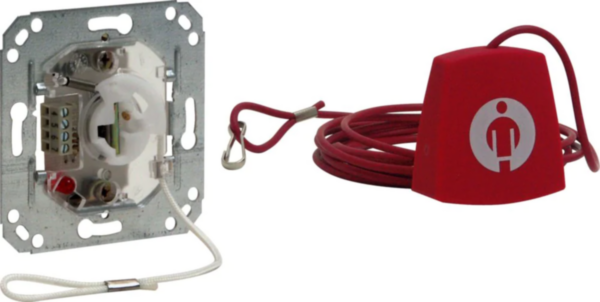 Call switch with pull cord and knob