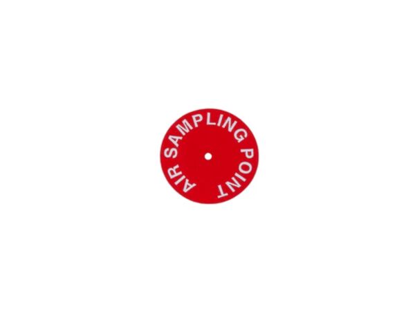 Warning label for sample point