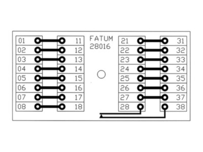 Alarmtech Fatum 28016 junction box, 16 pairs, LSA terminals, tamper protected