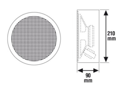 Honeywell surface-mount loudspeaker DL-A 10-200/T, 10 W, 8