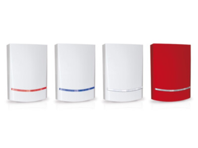 AMC Blade outdoor siren | white, blue flasher | battery-backed | 100 dB | G2
