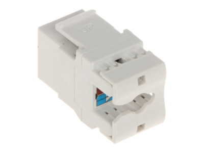 Keystone RJ45 jack | white | Cat6 UTP, Krone termination