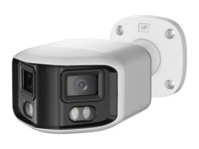 IR Video IR-V-C8B-130 180° panoramic camera 8MP, 2.8mm, IR 30m + warm light 30m, active deterrence, IP66, white