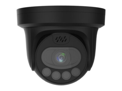 IR Video IR-V-C8T-200ZB turret camera 8MP, 3.6–11mm motorised varifocal, IR 40m + warm light 40m, active deterrence, IP66, black