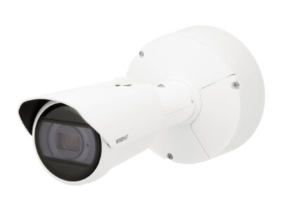 Hanwha XNO-6123R/RW bullet camera 2MP, 5.2–62.4 mm varifocal, ANPR, IR 90 m, IP67