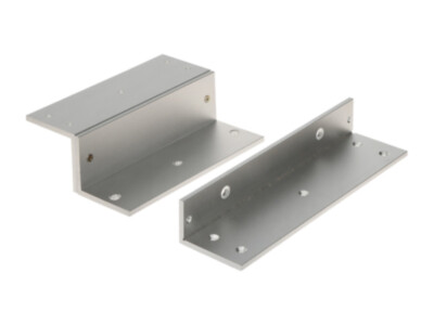 ZE-500 electromagnetic lock with brackets | 500 kg | 12/24 V DC | door status output NO/NC