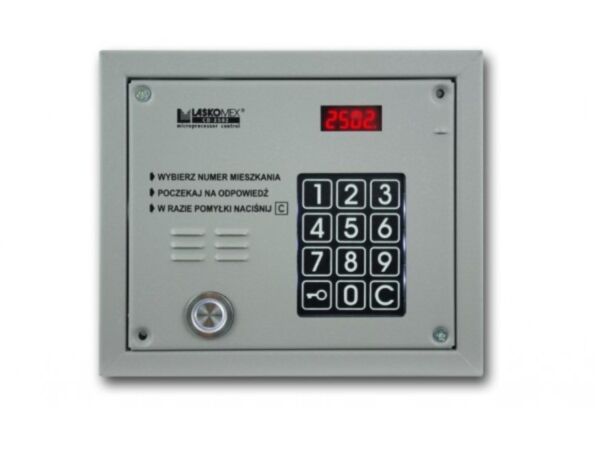 Laskomex CP2503TP koodluku ja puutvõtmega uksetelefoni paneel, hall