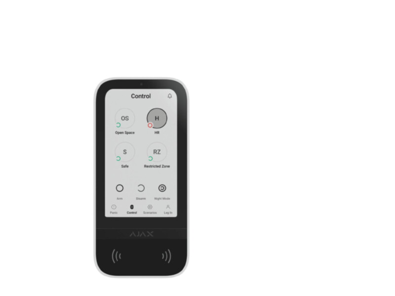Ajax KeyPad TouchScreen (8EU) ASP valge