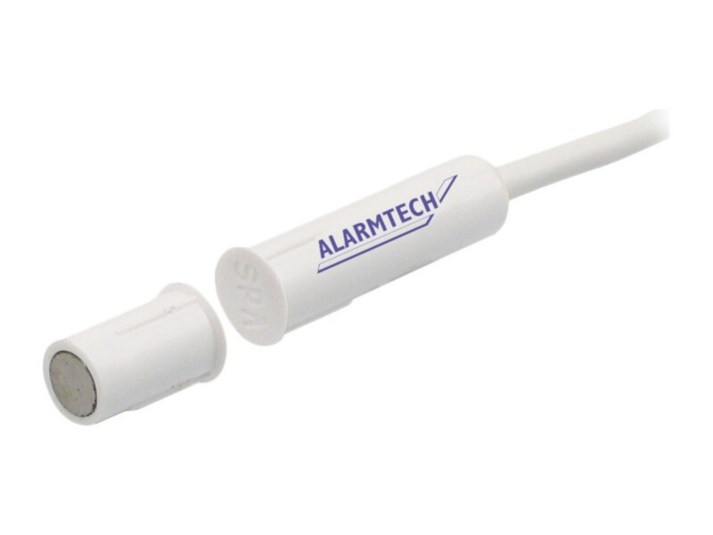 Alarmtech MC 340S-5 magnetkontakt | valge | süvistatav | lühikese magnetiga | NC | IP67 | G2 | 5m kaabel