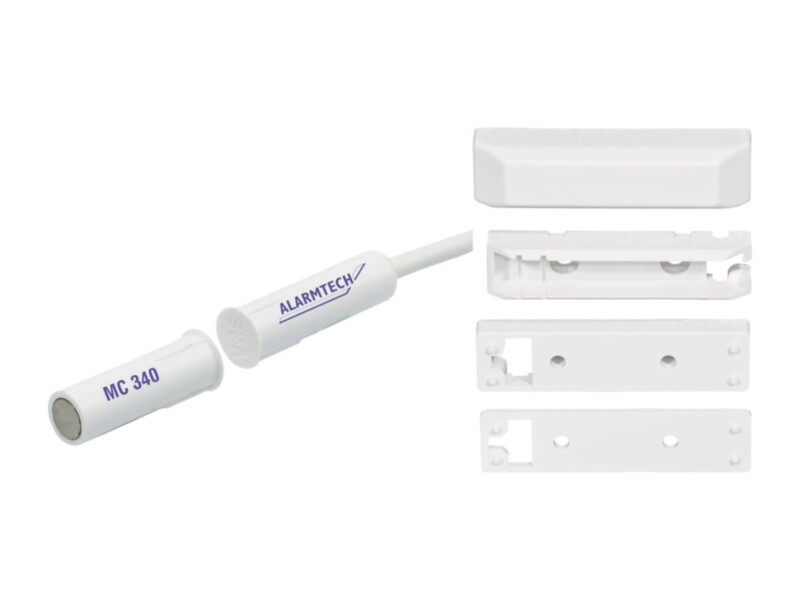 Alarmtech MC 340-S3 magnetkontakt | valge | pinnapealne | NC | G2 | 2m kaabel