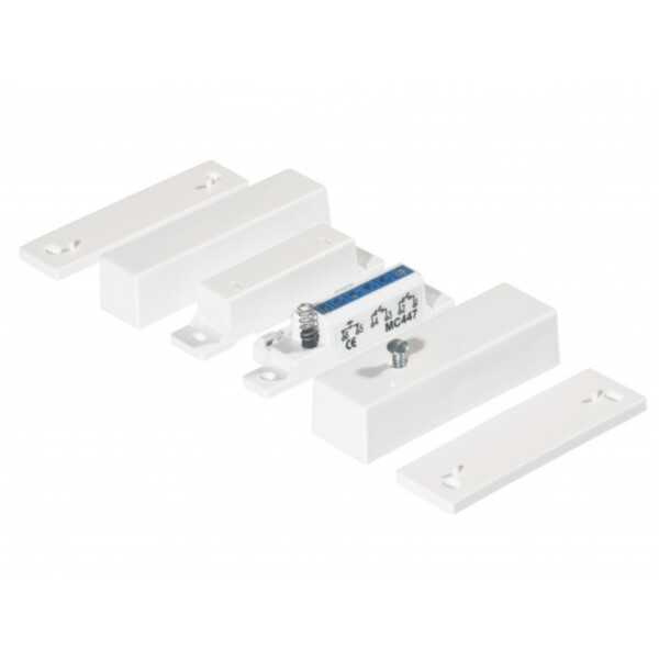 Alarmtech MC 447 pinnapealne magnetkontakt 2xNC, valge