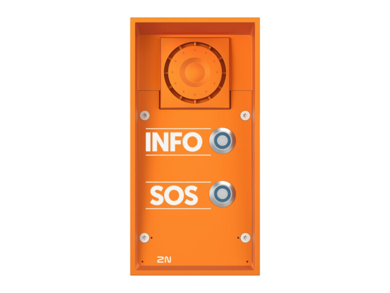 2N IP Safety hädaabi IP-fonopaneel | 2 nuppu | INFO/SOS sildid | 10 W kõlar