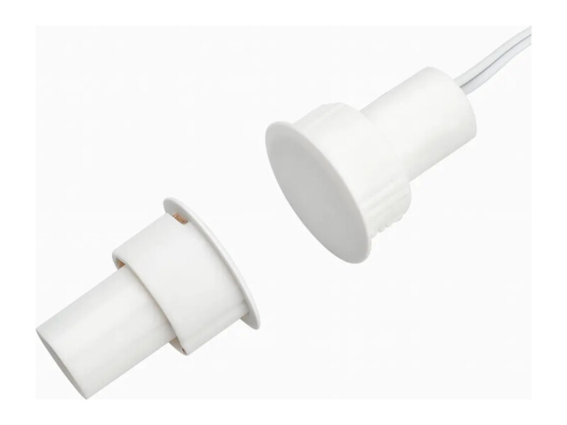 Sentek BR-1021 süvistatav magnetkontakt | Ø19 mm | metallustele | valge