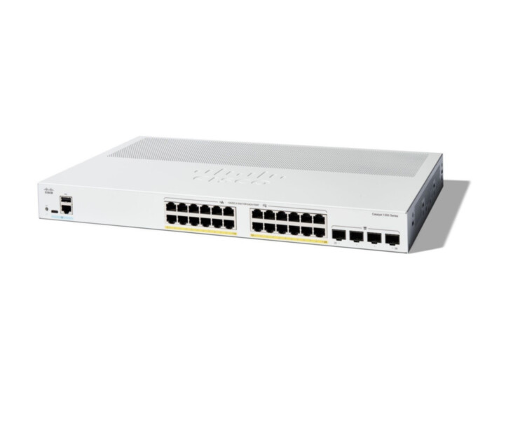 Cisco Catalyst 1200 PoE+ switch | 24 × 1G PoE+ | 4 × 1G SFP, PoE 375W, hallatav