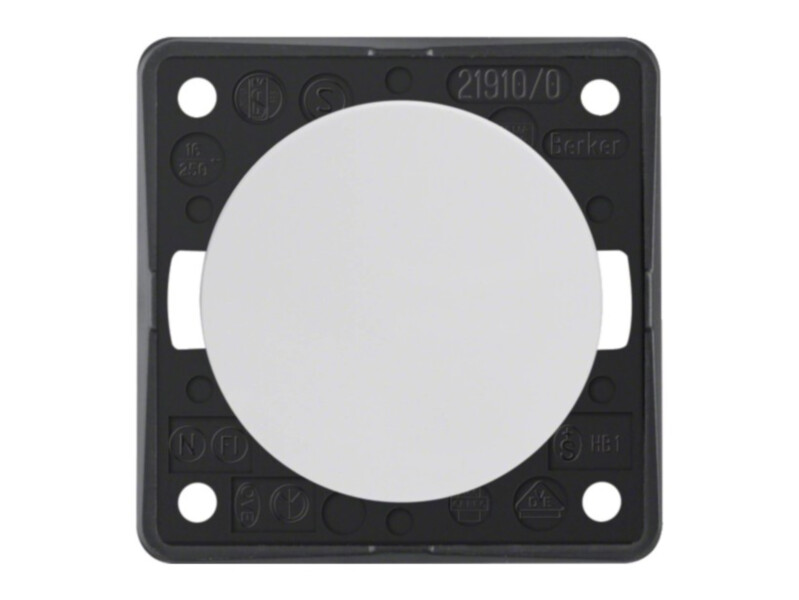 Berker Integro ukseavamisnupp pinnapealne | valge | NO, 10A / 250V, IP44