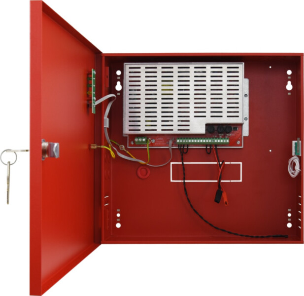 Pulsar toiteplokk 27,6V | 5A | EN54-4 | 2x7Ah | 330 x 305 x 82+8 mm
