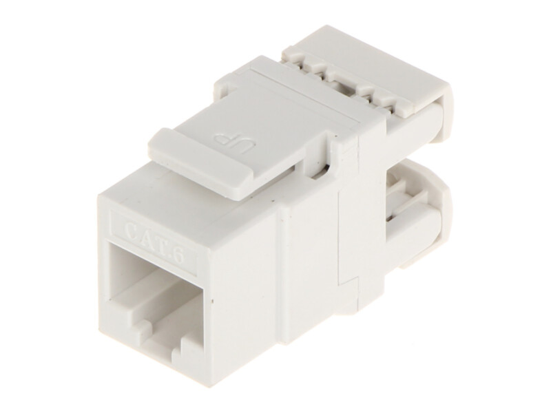 Keystone RJ45 pesa | valge | Cat6 UTP, Krone-ühendus
