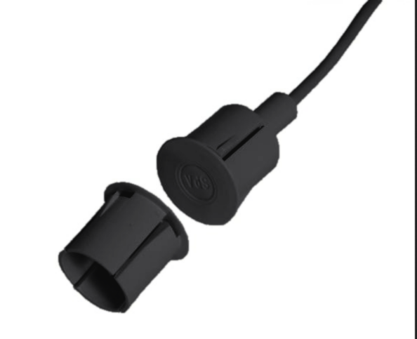 Alarmtech MC 340-S32-BL süvistatav magnetkontakt terasraamidele | G2 | Ø19mm | must