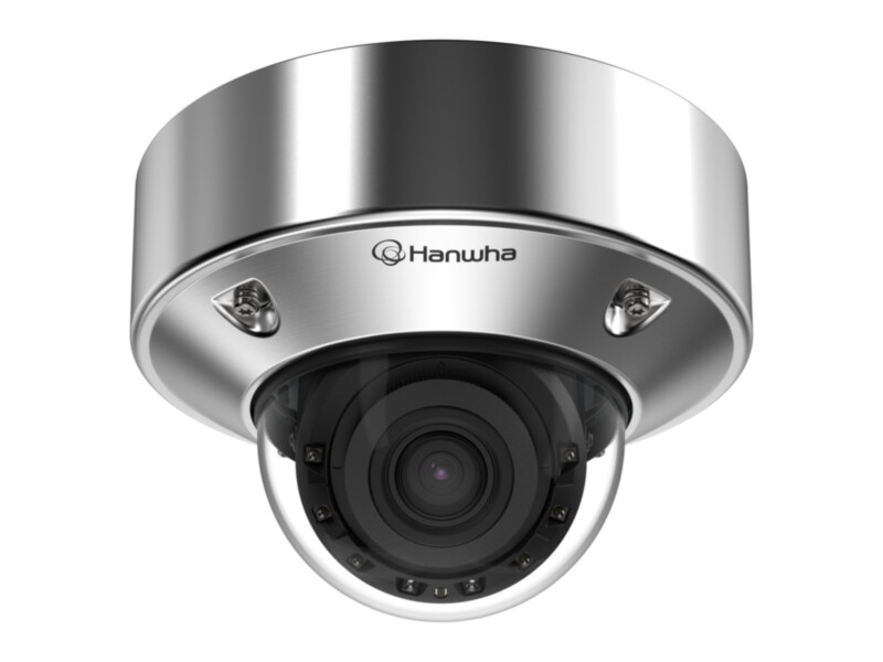 Hanwha XNV-A8084RS kuppelkaamera 5MP | 3,3–9,3mm motor. varifokaal | vandaalikindel | IR 50m | IP68
