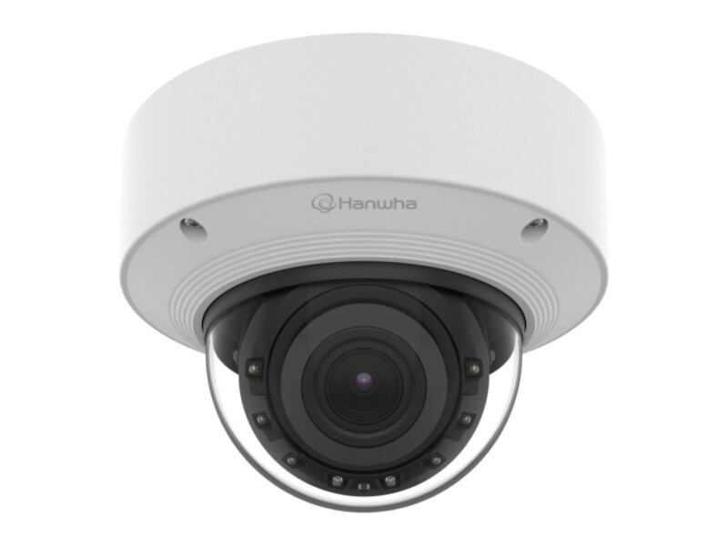 Hanwha XNV-C9083R kuppelkaamera 8MP | 4,4–9,3mm motor. varifokaal | vandaalikindel | IR 40m | IP67