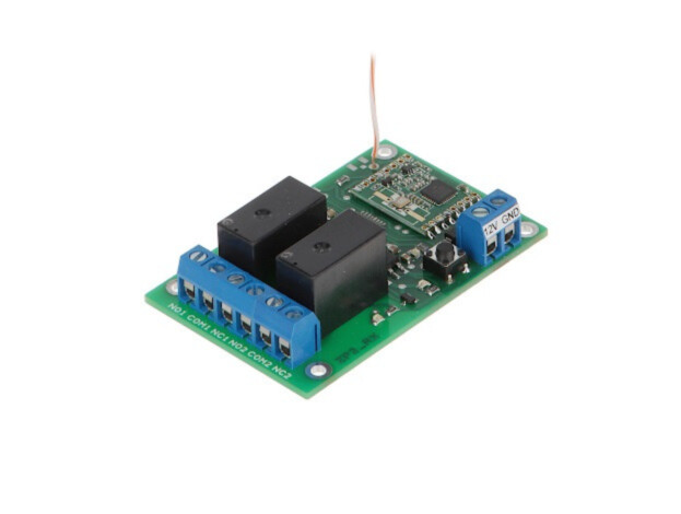ZP-2 raadiovastuvõtja | 2 releed, 433MHz | 12V DC, kuni 128 saatjat