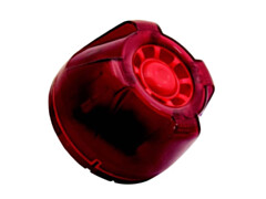 CodeSec konventsionaalne sireen-vilkur | punane | 4 LED-i, 16–30 V DC | EN 54-3
