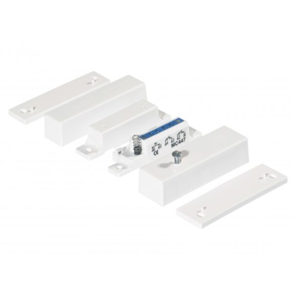 Alarmtech MC 447 pinnapealne magnetkontakt 2xNC, valge