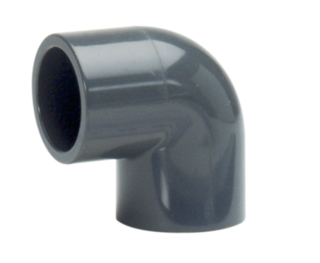 Plasttoru 25mm 90° nurk, ABS (10tk)