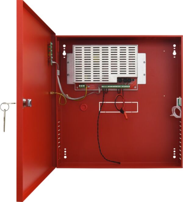 Pulsar toiteplokk 27,6V | 5A | EN54-4 | 2x17Ah | 385 x 402 x 88+8 mm