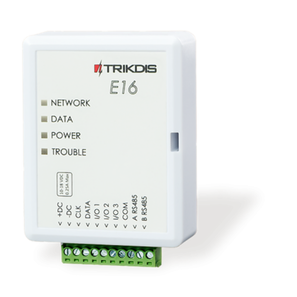 Trikdis E16 alarmseadme kommunikaator RJ45 pesaga