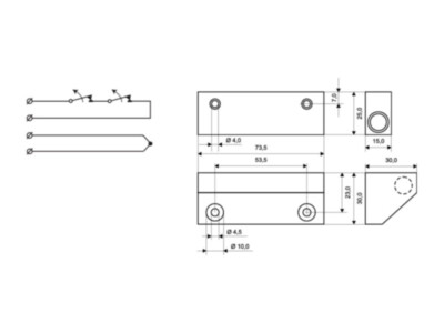 Alarmtech MC 270-S48 magnetkontakt alumiiniumkorpuses | IP67 | G3