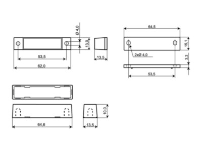 Alarmtech MC 400-MX tugevdatud magnet MC 400 seeria kontaktidele